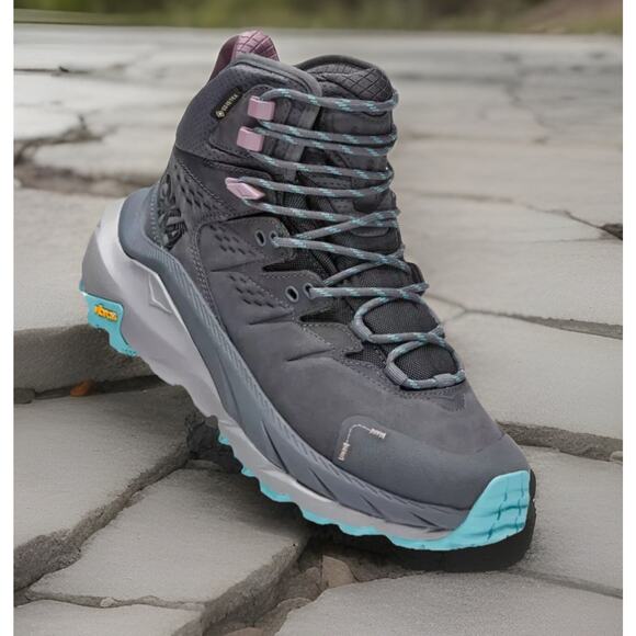 Hoka Kaha Goretex Gray Waterproof Hiking Boots Womens New Fast